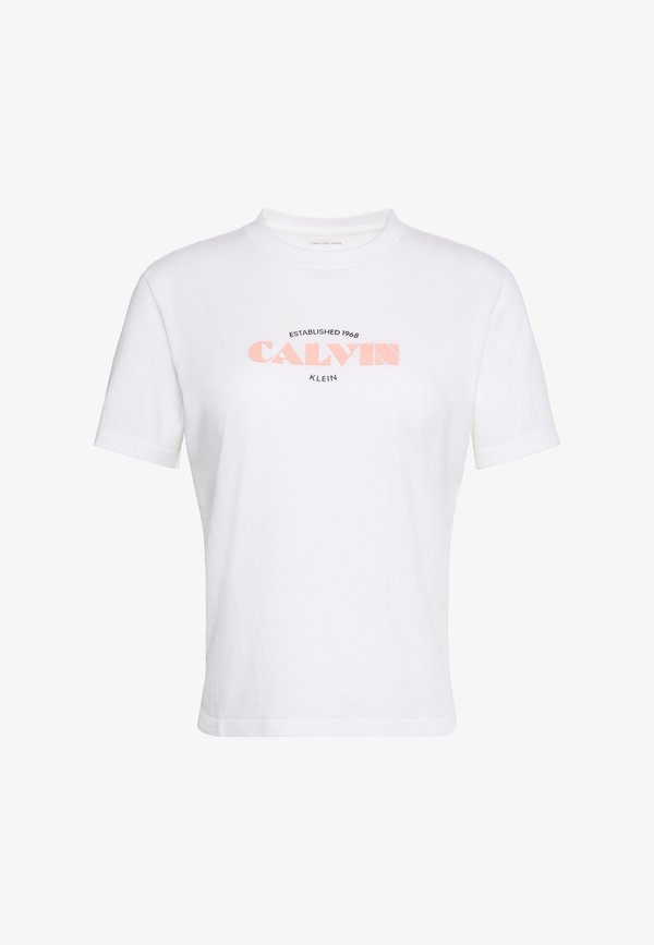 Calvin Klein Jeans CLASSIC RESORTLOGO TEE - Print T-shirt - bright white