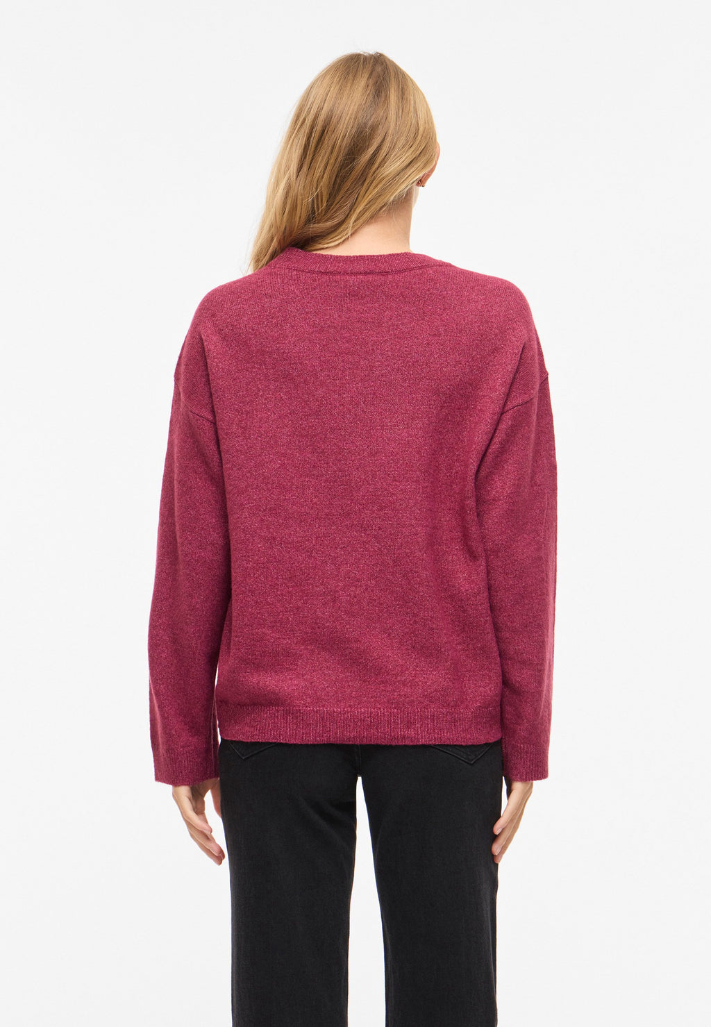 VILA VILIGA L/S O-NECK KNIT TOP - NOOS