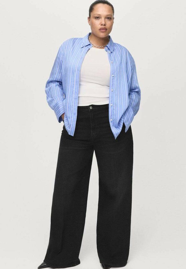 Mango ADULT - Wide Leg - black denim
