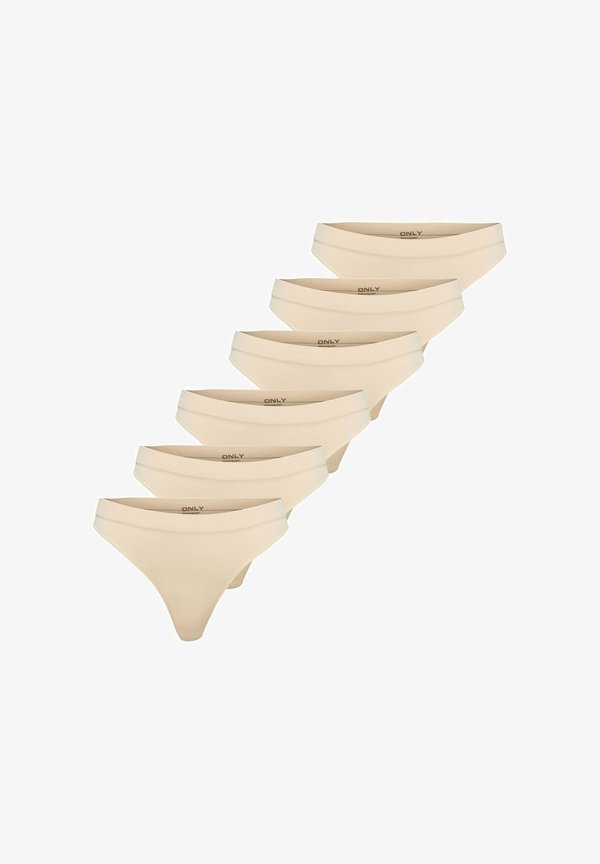 ONLY 6ER PACK - VICKY - Thong - beige