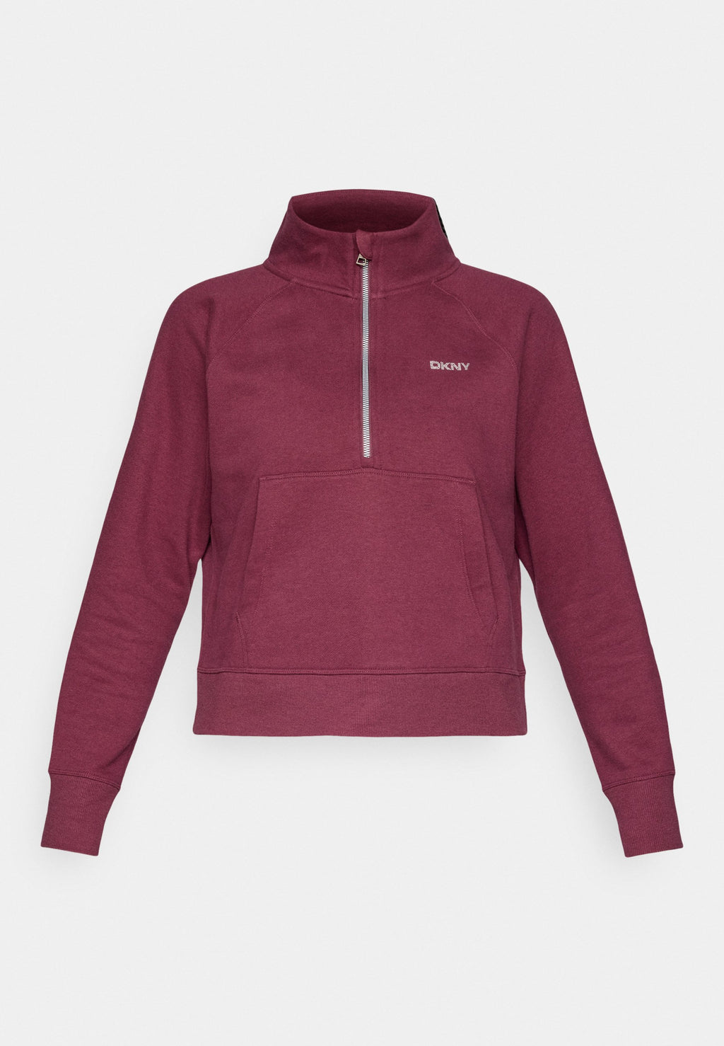 DKNY MINI STUD LOGO HALF ZIP PULLOVER WITH POCKET