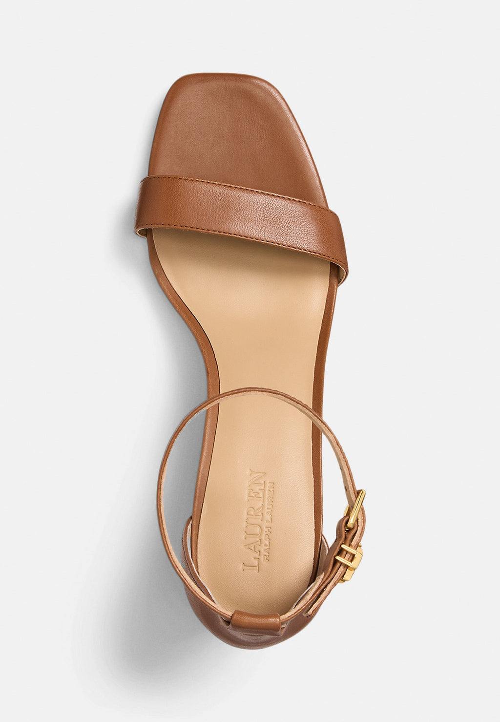 Lauren Ralph Lauren LOGAN BURNISHED LEATHER SANDAL