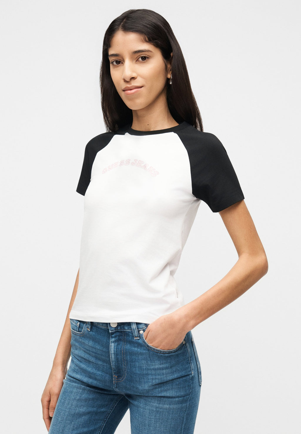 Guess Jeans GJ SS CN SLIM RAGLAN PIPING TE