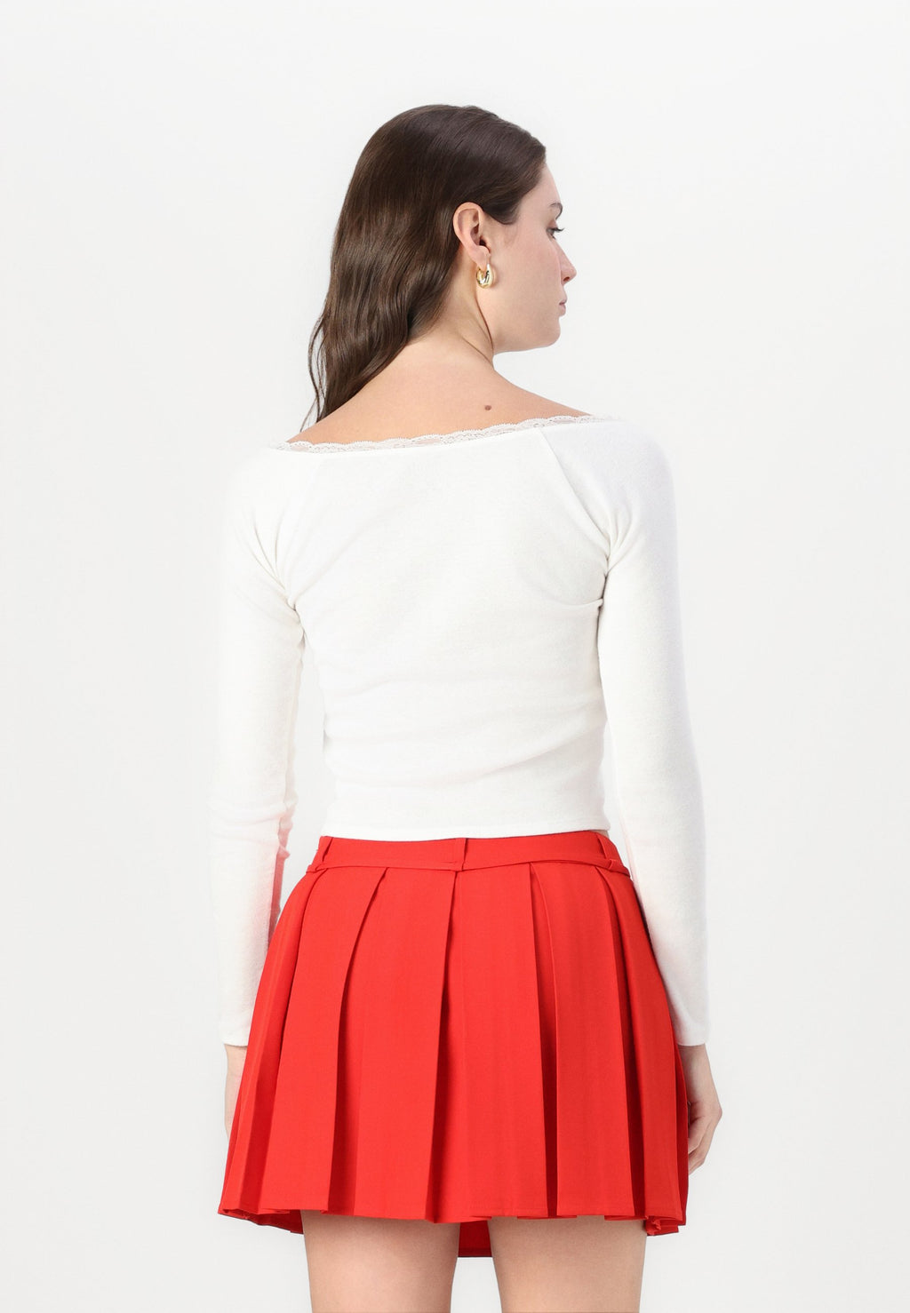 Hollister Co. Lace Trim Off-the-Shoulder San Diego Graphic Tee