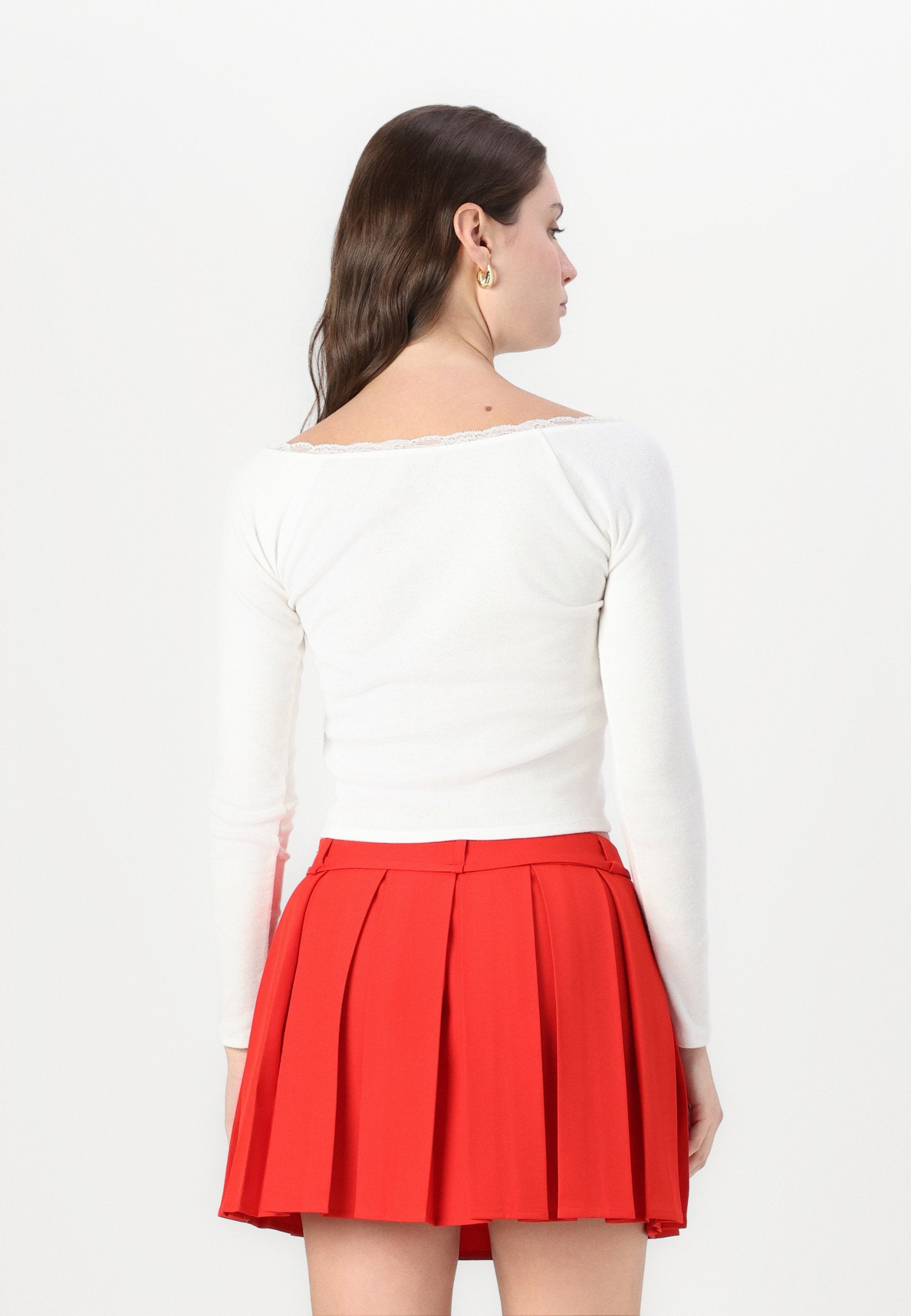 Hollister Co. Lace Trim Off-the-Shoulder San Diego Graphic Tee