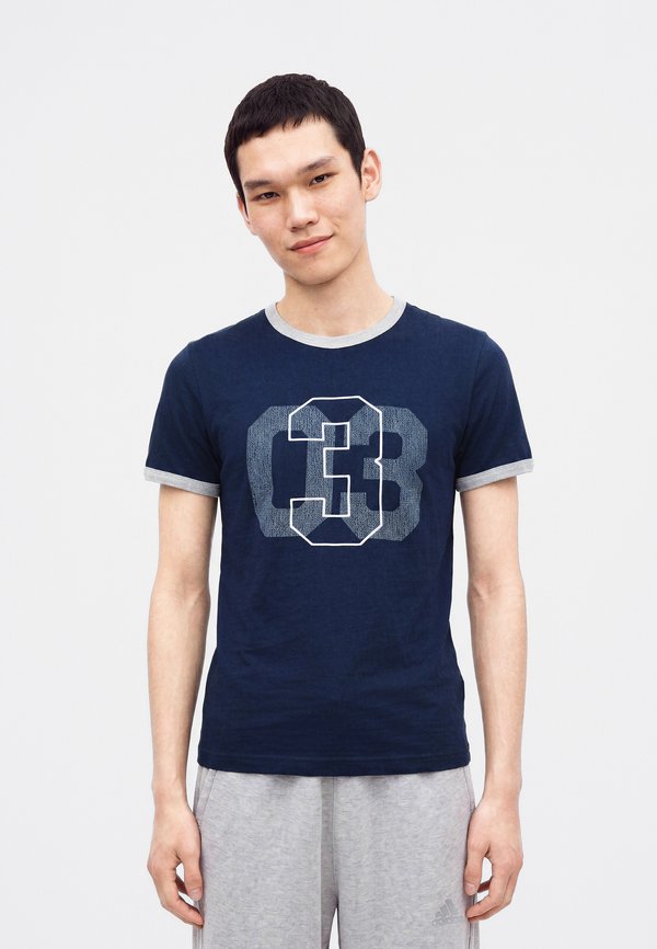 adidas Originals ORIGINALS TREFOIL RINGER TEE UNISEX - Print T-shirt - night indigo
