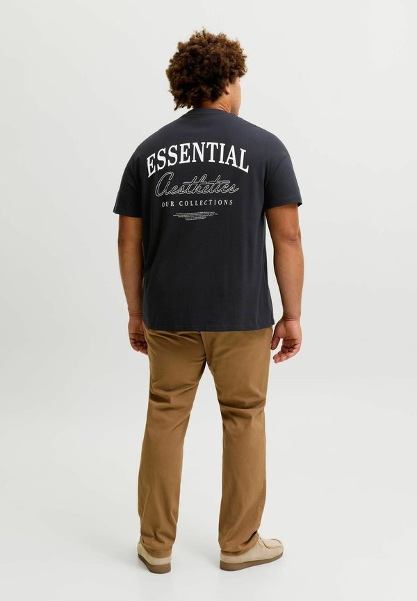 Jack & Jones T-SHIRT PLUS SIZE BACKPRINTET T-SHIRT - Print T-shirt - black