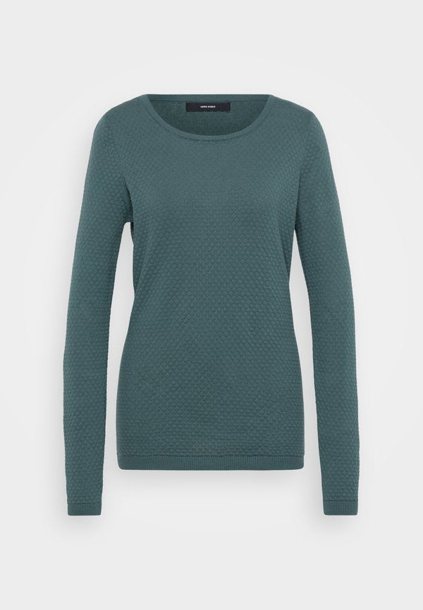 Vero Moda Tall VMCARE STRUCTURE O NECK - Jumper - balsam green
