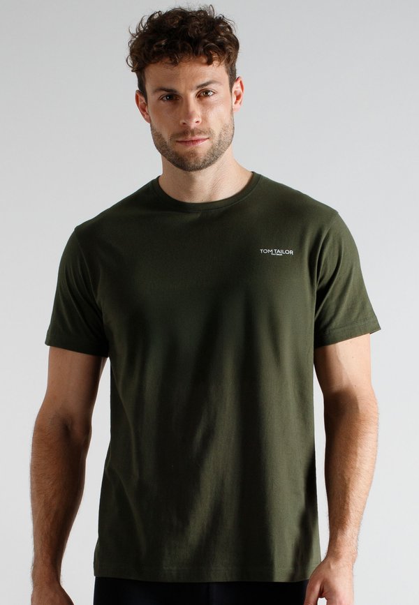 TOM TAILOR 3ER PACK - Undershirt - grün mittel uni