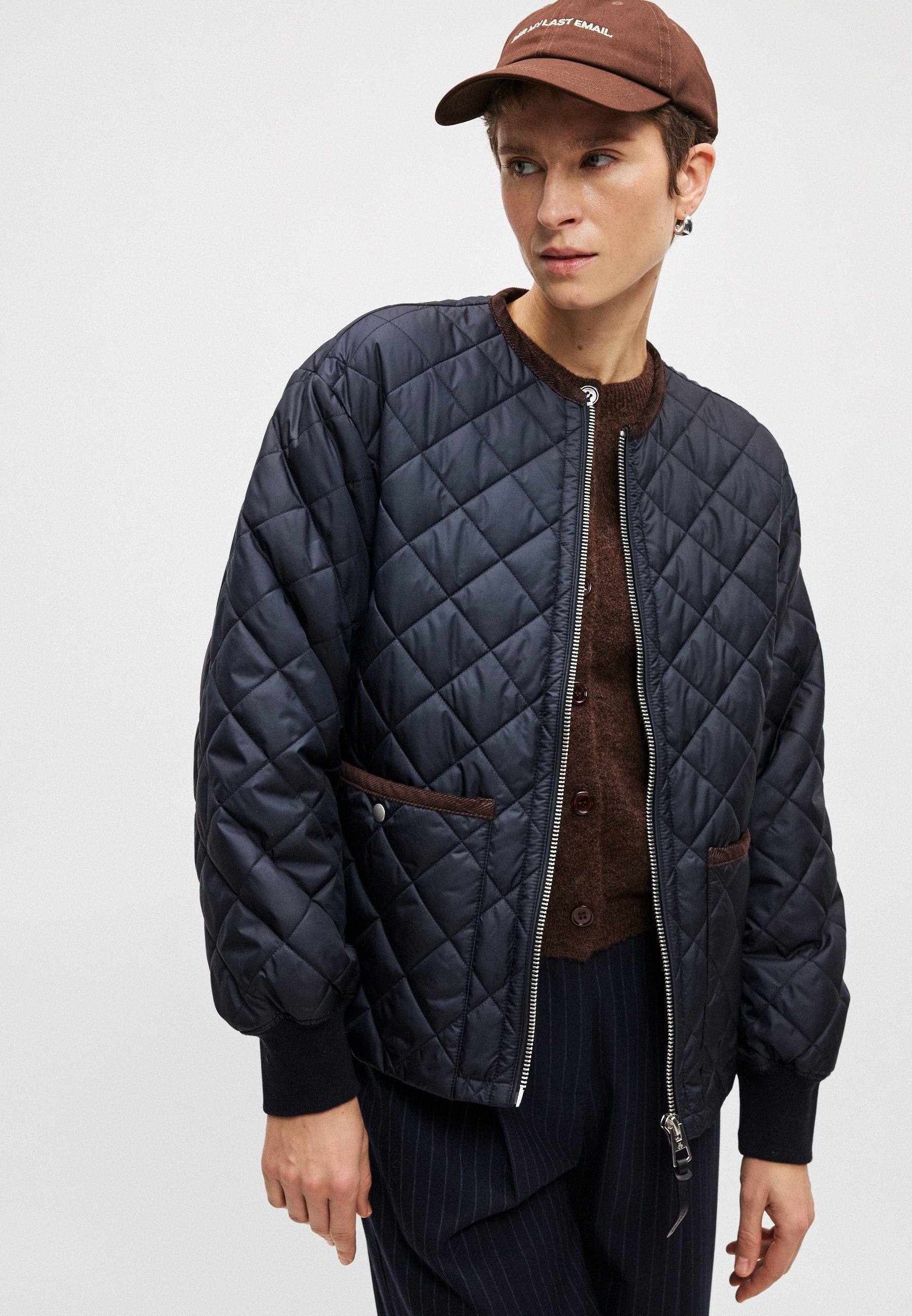 Marc O'Polo JACKET QUILTED, COLLARLESS PATCHED POCKETS