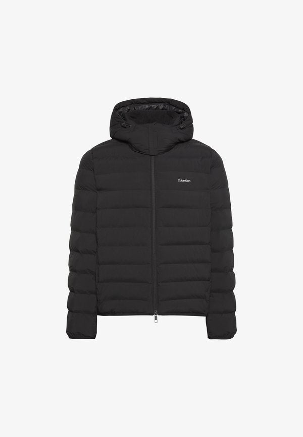 Calvin Klein HOODED PUFFER - Light jacket - black