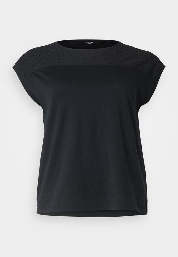 Vero Moda Curve VMCKAYA O NECK - Print T-shirt - black