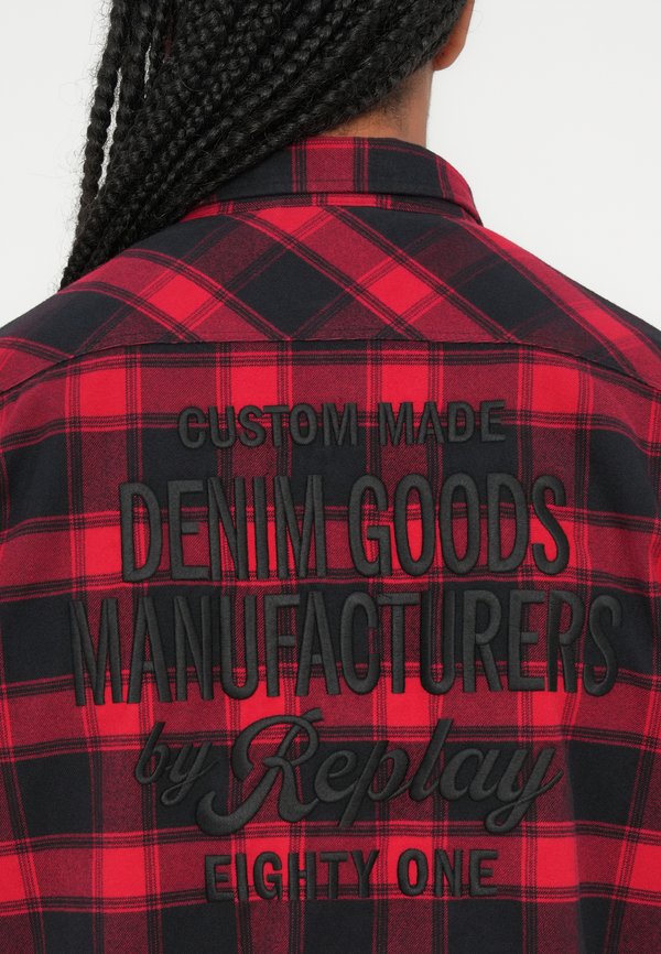 Replay CHECKED EMBROIDERY MOTO