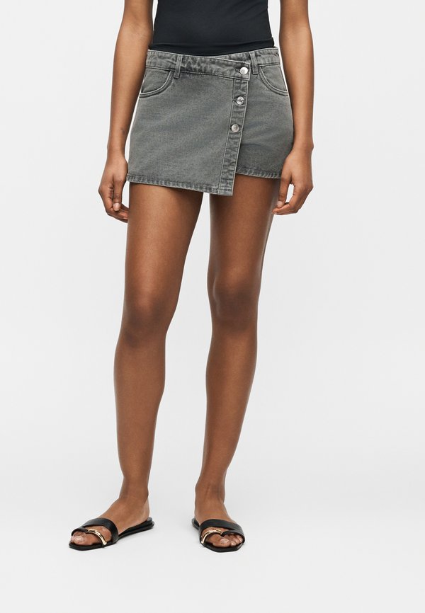 Vero Moda VMSIMONE SKORT - Denim skirt - light grey denim