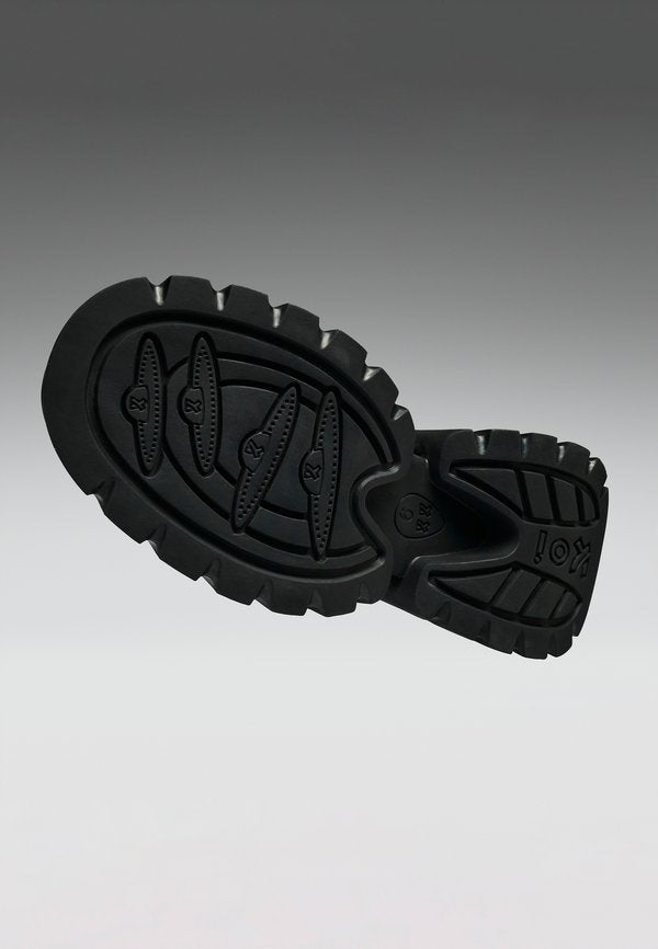 Koi Footwear ENCHAINED BELT MONSTER BOOTS - BLACK