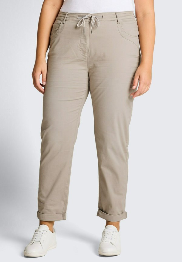 TOM TAILOR TOM TAILOR HOSEN - CROPPED  - Trousers - soft taupe grey