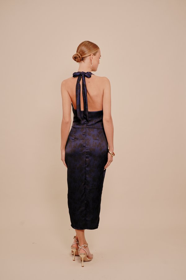 WAL G. JOLINE COWL NECK MIDI