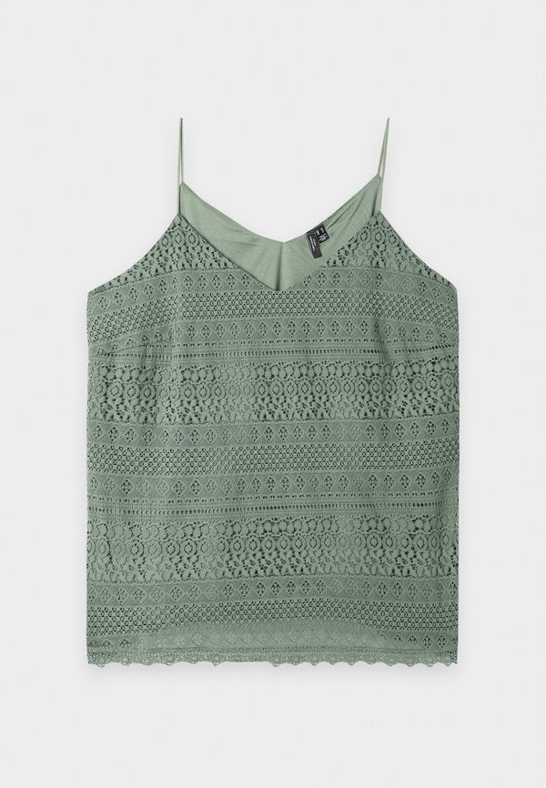 Vero Moda Curve VMCHONEY SINGLET - Blouse - laurel wreath
