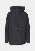 Schwarze Pulloverjacke mit großer Kapuze, Fronttasche, verstellbaren Bündchen und reflektierendem "O'Neill"-Logo über der Brust. Glattes, leichtes Material.