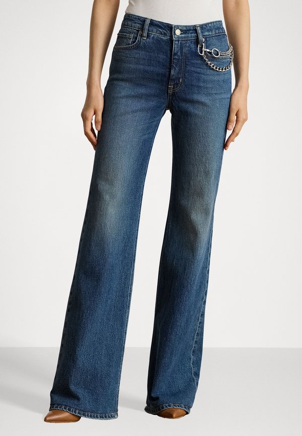 Lauren Ralph Lauren CHAIN-TRIM HIGH-RISE FLARE JEAN