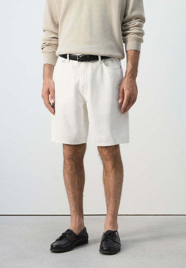 Mango ADULT - Denim shorts - white