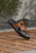 Guess FARRON - T-bar sandals - brown