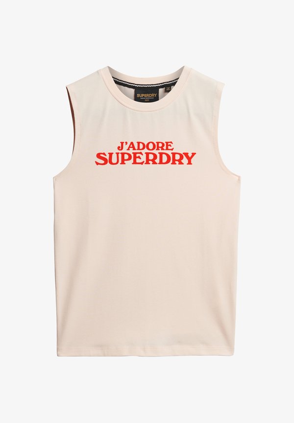 Superdry & Co LUXE GRAPHIC TANK - Top - mauve morn pink