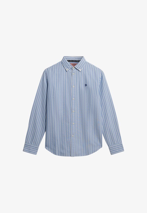 Superdry & Co OXFORD LONG SLEEVE - Button-down blouse - broker blue stripe