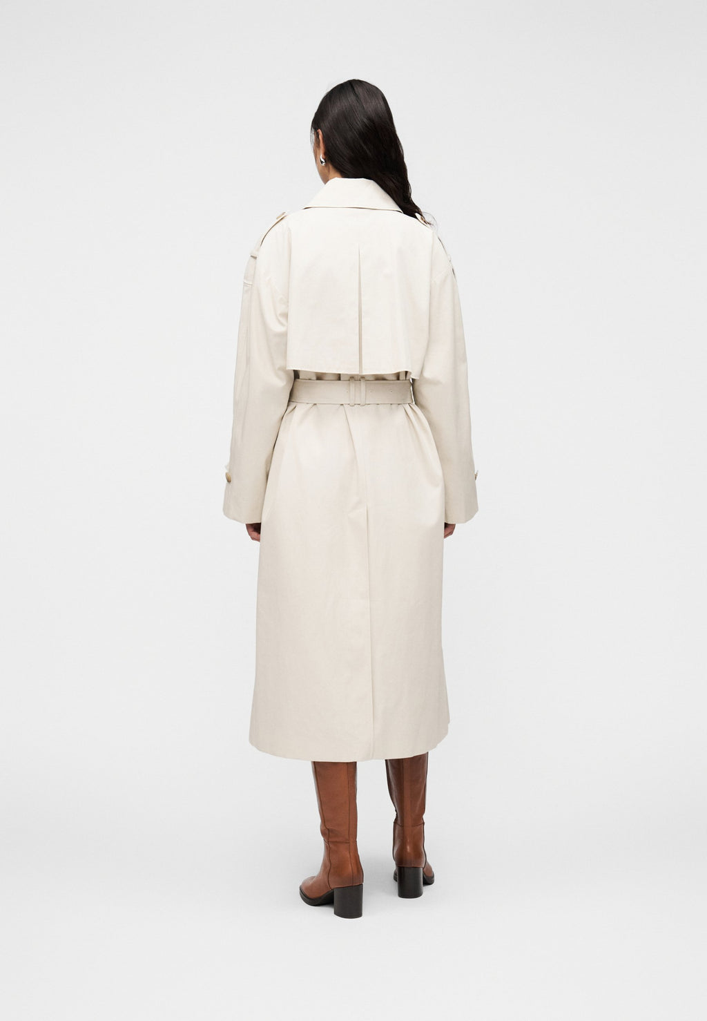WATER REPELLENT TWILL OVERSIZED TRENCH COAT Media 4