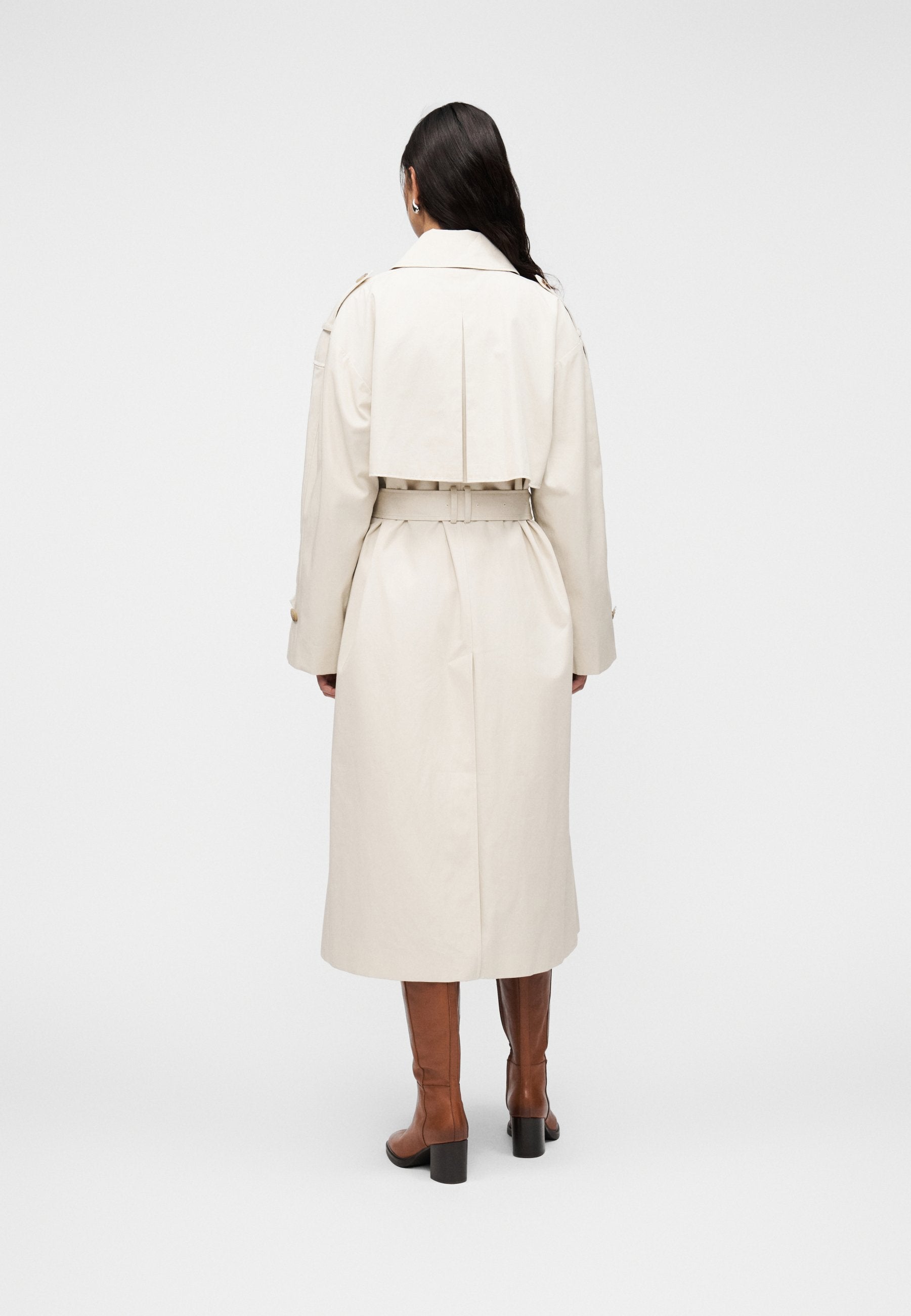 WATER REPELLENT TWILL OVERSIZED TRENCH COAT Media 4