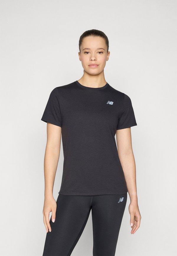 New Balance SPORT ESSENTIALS HEATHERTECH T-SHIRT - Sports T-shirt - black