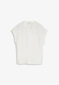 TOM TAILOR LOOSE FIT BLUSE MIT V-AUSSCHNITT - Blouse - whisper white