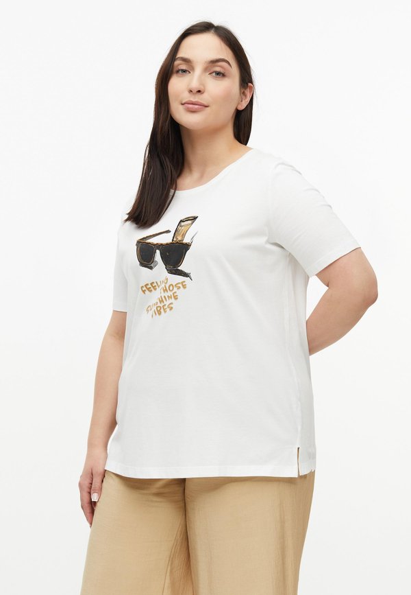s.Oliver T-SHIRT - Print T-shirt - weiß