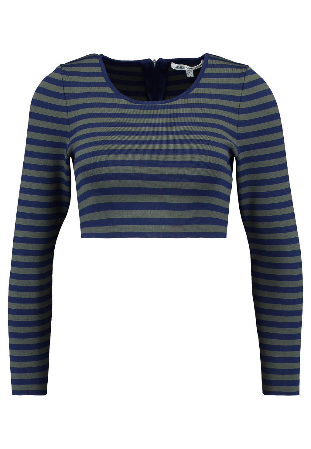 Good American LONG SLEEVE STRIPE CROP