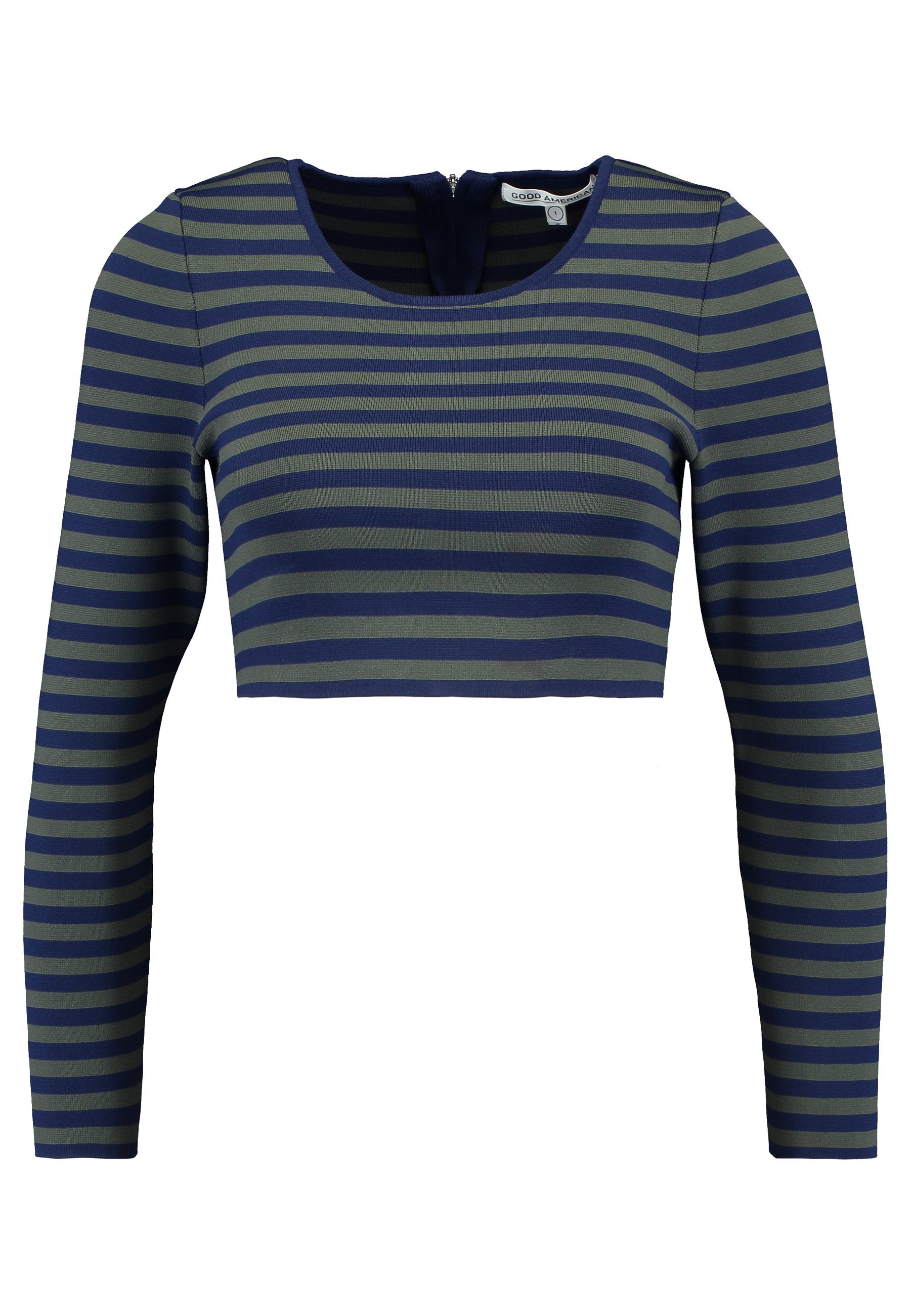 Good American LONG SLEEVE STRIPE CROP