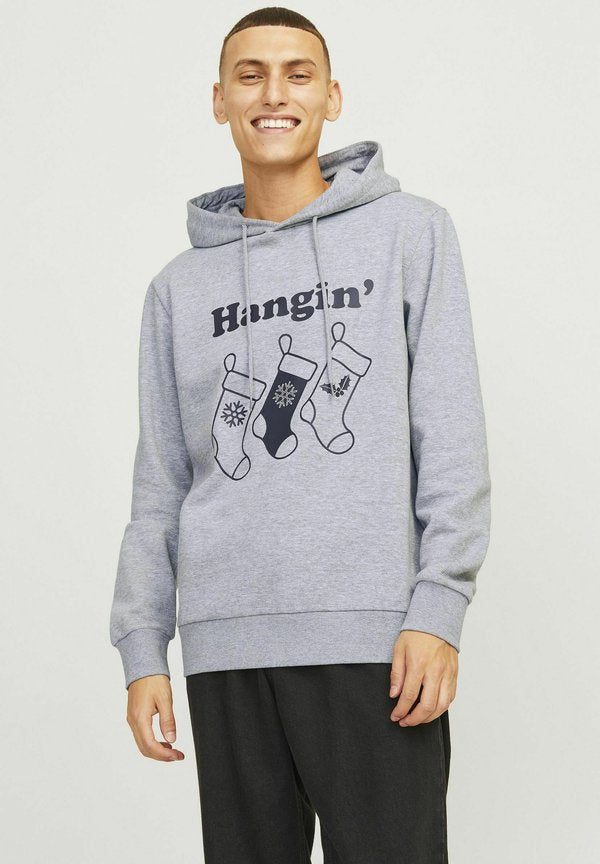 Jack & Jones X-mas - Hoodie - light grey melange