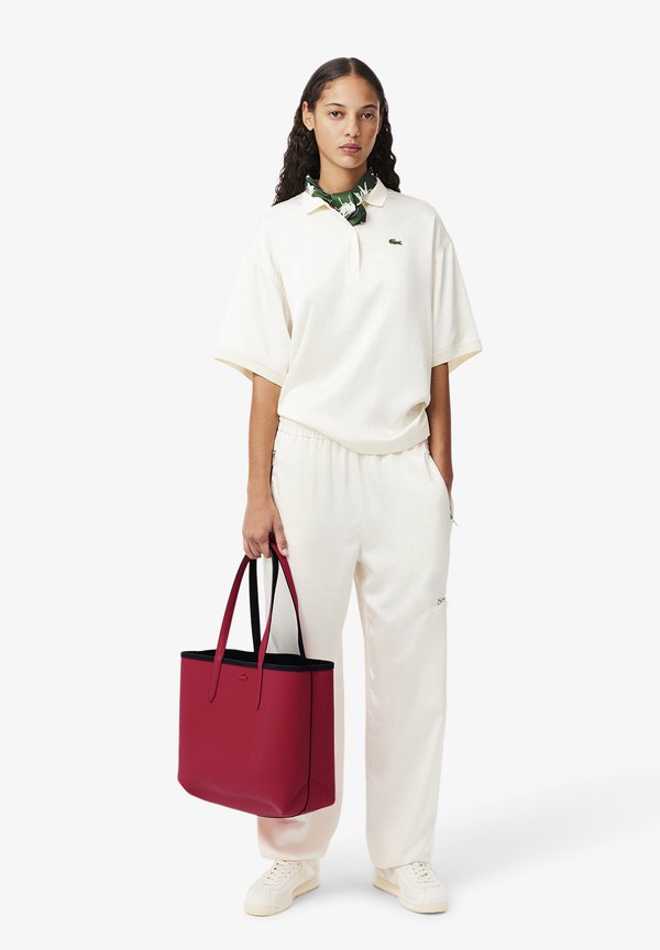 Lacoste SAC CABAS ANNA RÉVERSIBLE AVEC POCHETTE LACOSTE - Tote bag - red-