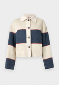 OVERSIZED WOOL BLEND RUGBY CROPPED JACKET Media 1