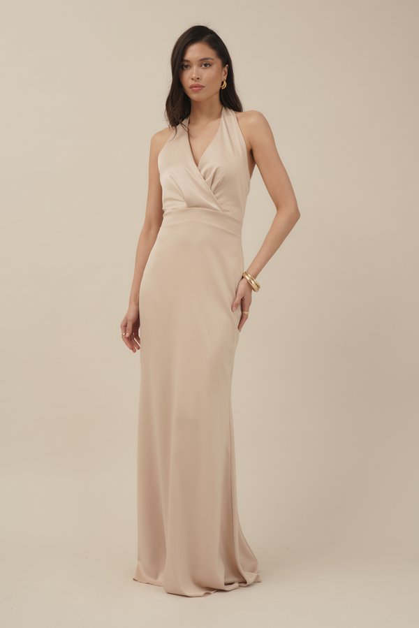 WAL G TALL JASMIN HALTER NECK MAXI