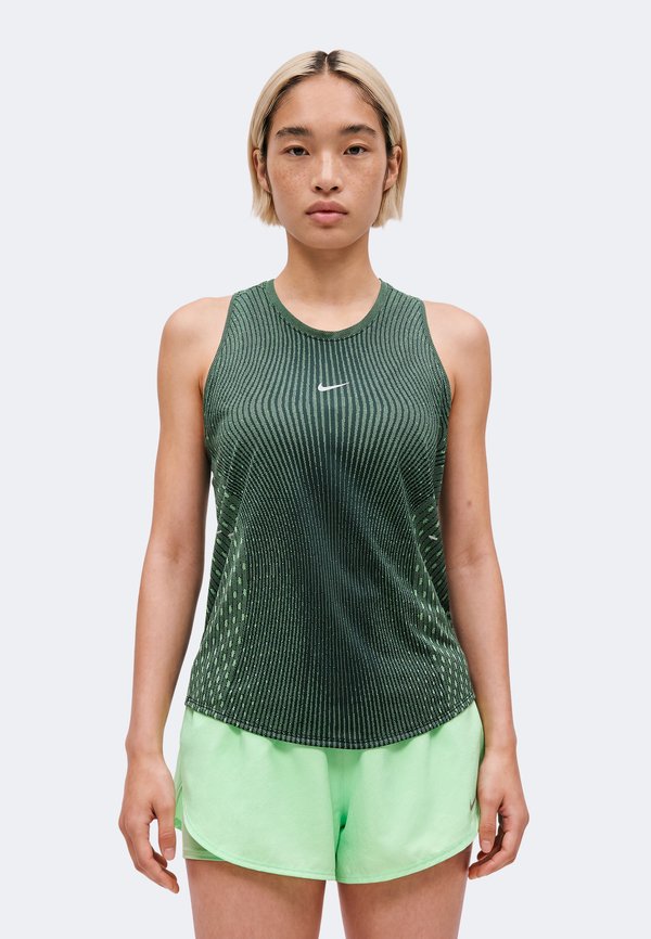 Nike Performance SWIFT TANK - Top - black/light green spark