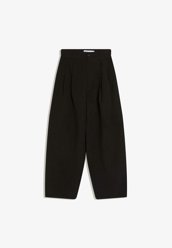 Bershka SUPER BAGGY - Trousers - black