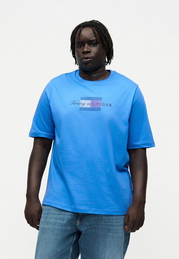 Tommy Hilfiger SCRIPT FLAG TEE BRAND LOVE - Print T-shirt - blue spell
