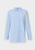 Vero Moda VMELINA - Button-down blouse - hydrangea/snow white/black