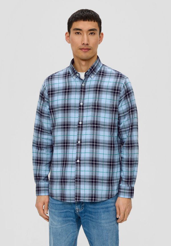 s.Oliver REGULAR LANGARM MIT BUTTON-DOWN-KRAGEN - Shirt - hellblau