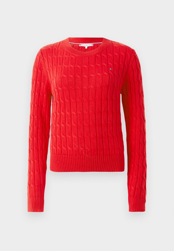 Tommy Hilfiger CABLE KNIT CREW NECK JUMPER - Jumper - primary red