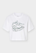 Nike Performance TEE SLAM CROP - Print T-shirt - white