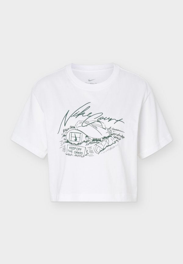 Nike Performance TEE SLAM CROP - Print T-shirt - white