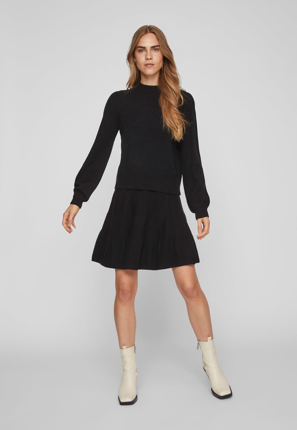 VILA VIRIL TURTLE-NK BALLOON L/S TOP - NOOS