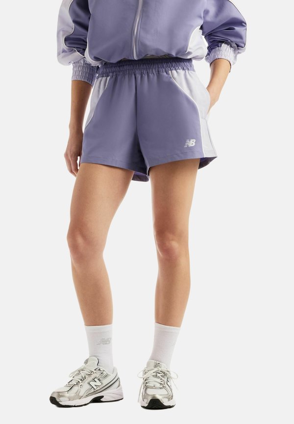 New Balance TRACKSIDE WOVEN SHORT - Tracksuit bottoms - dark smoked violet