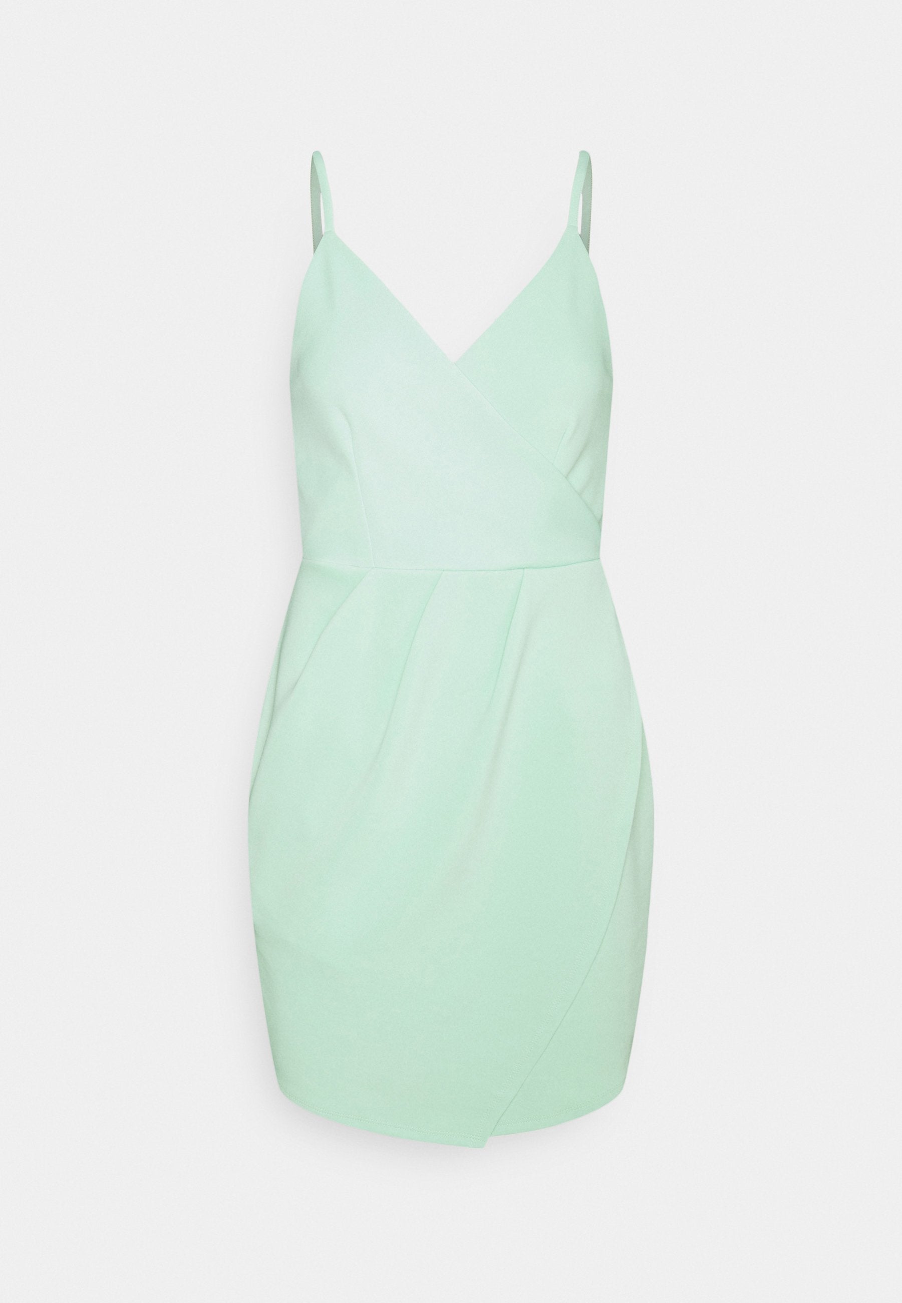 Closet WRAP PLEATED MINI DRESS
